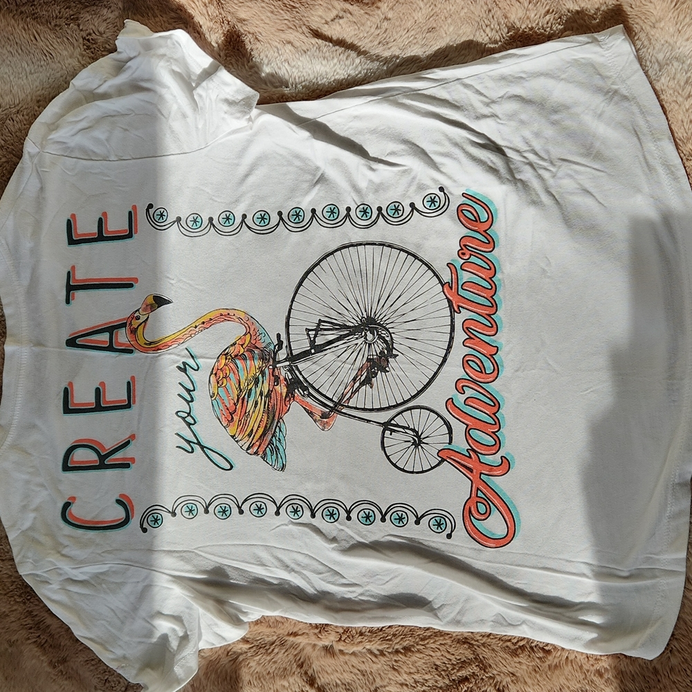 Kim Rodgers White Flamingo Medium Shirt - Picture 3 of 4